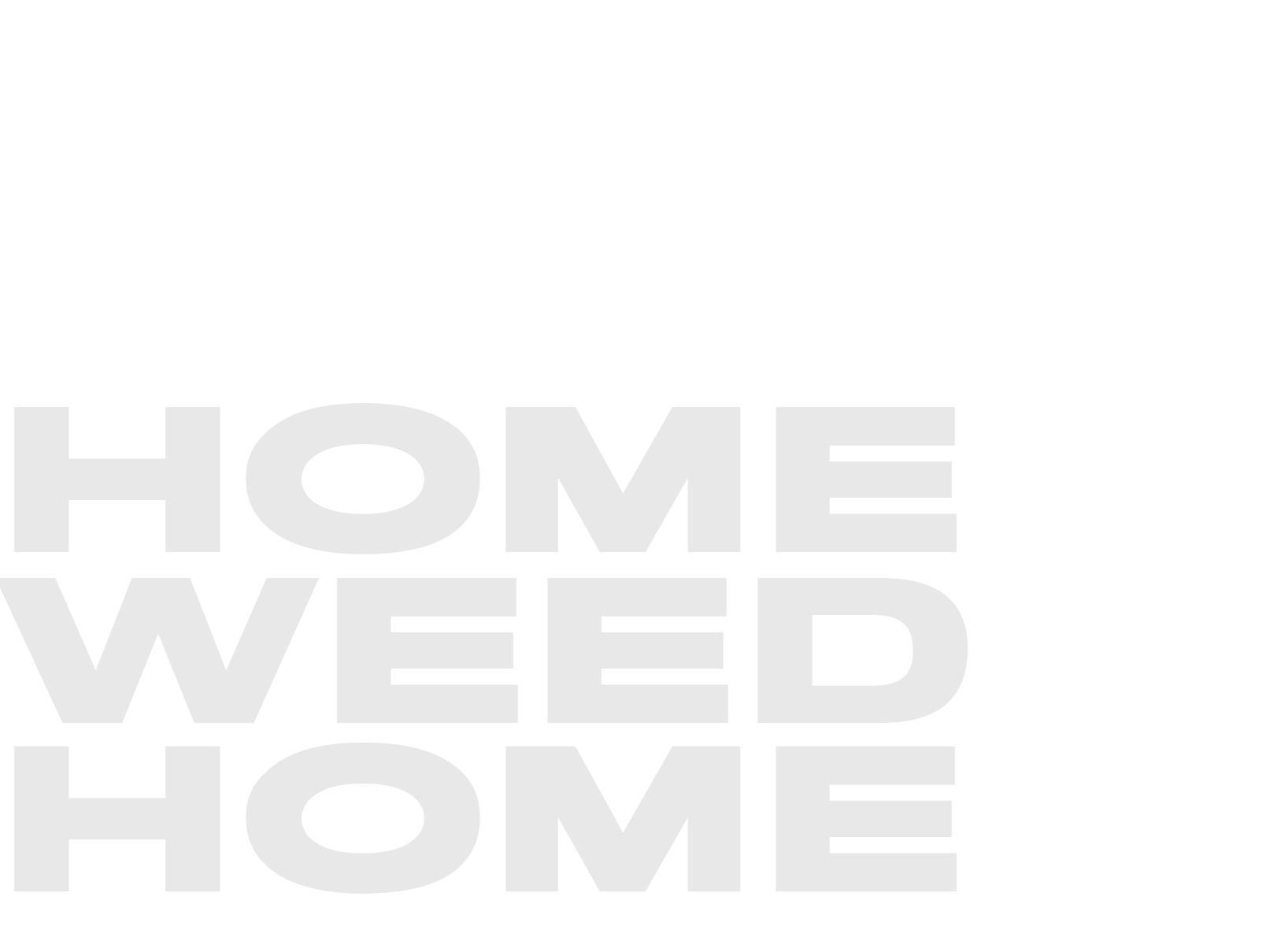 Logotipo Home weed Home en color gris claro