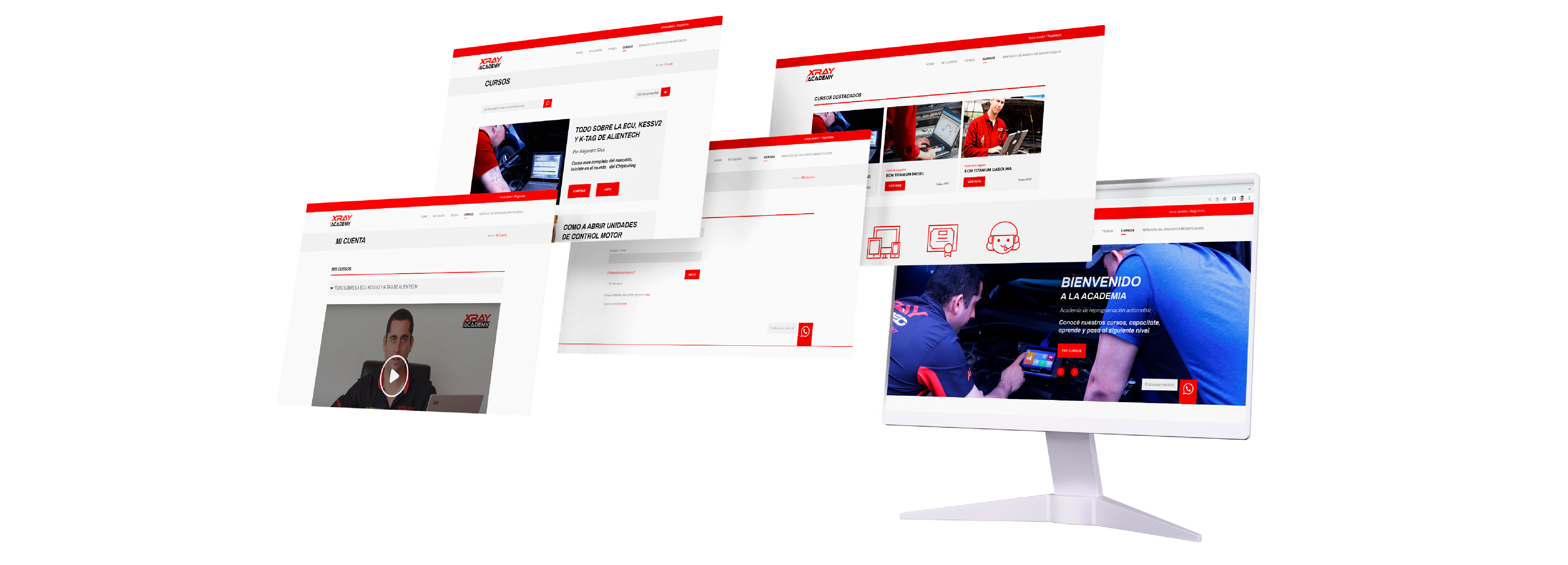 Imagen que muestra el diseño web del e-learning de la empresa.