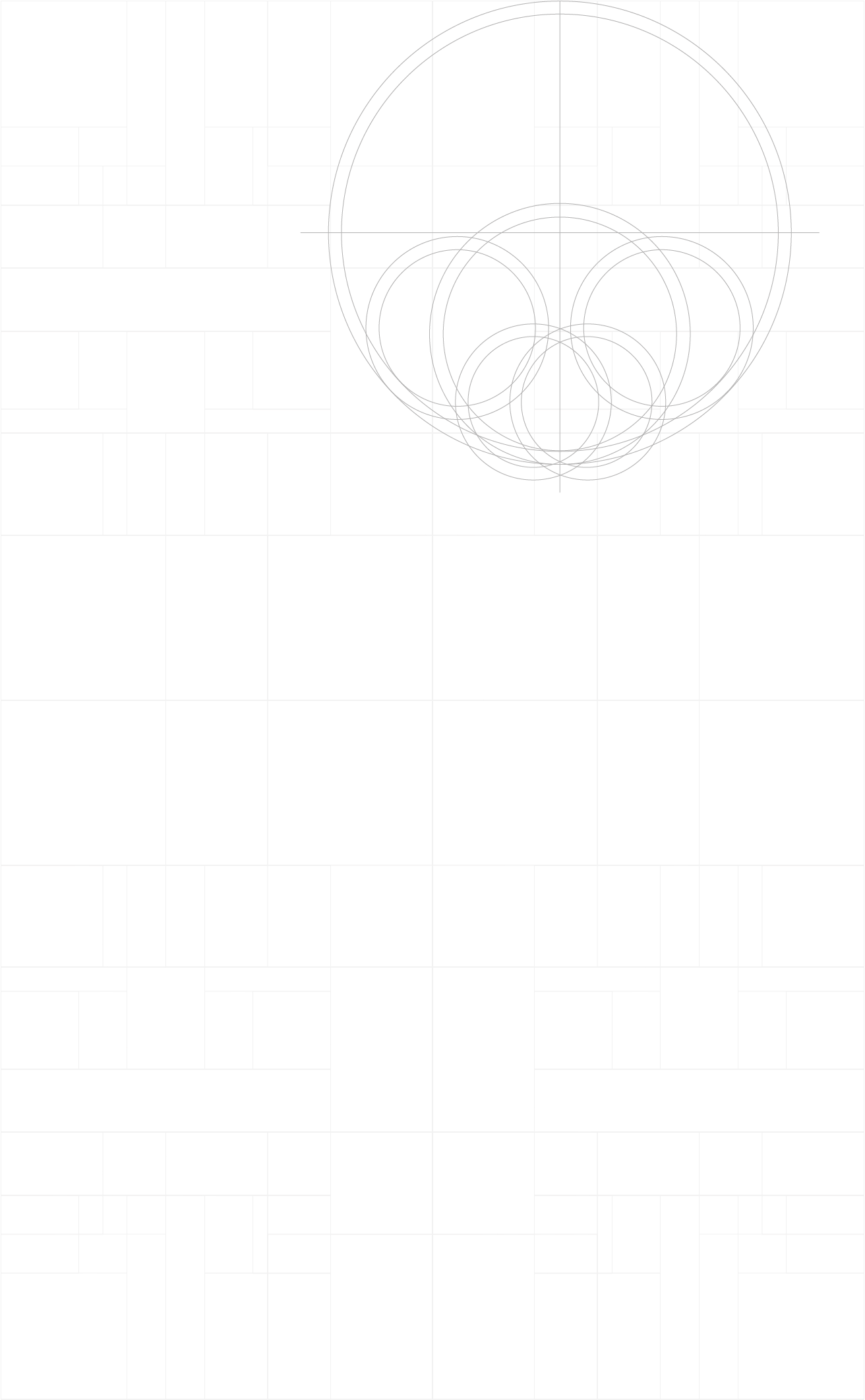 Logo de marca Kattegat Muebles. Se ve la grilla de construcción gerométrica del isotipo.